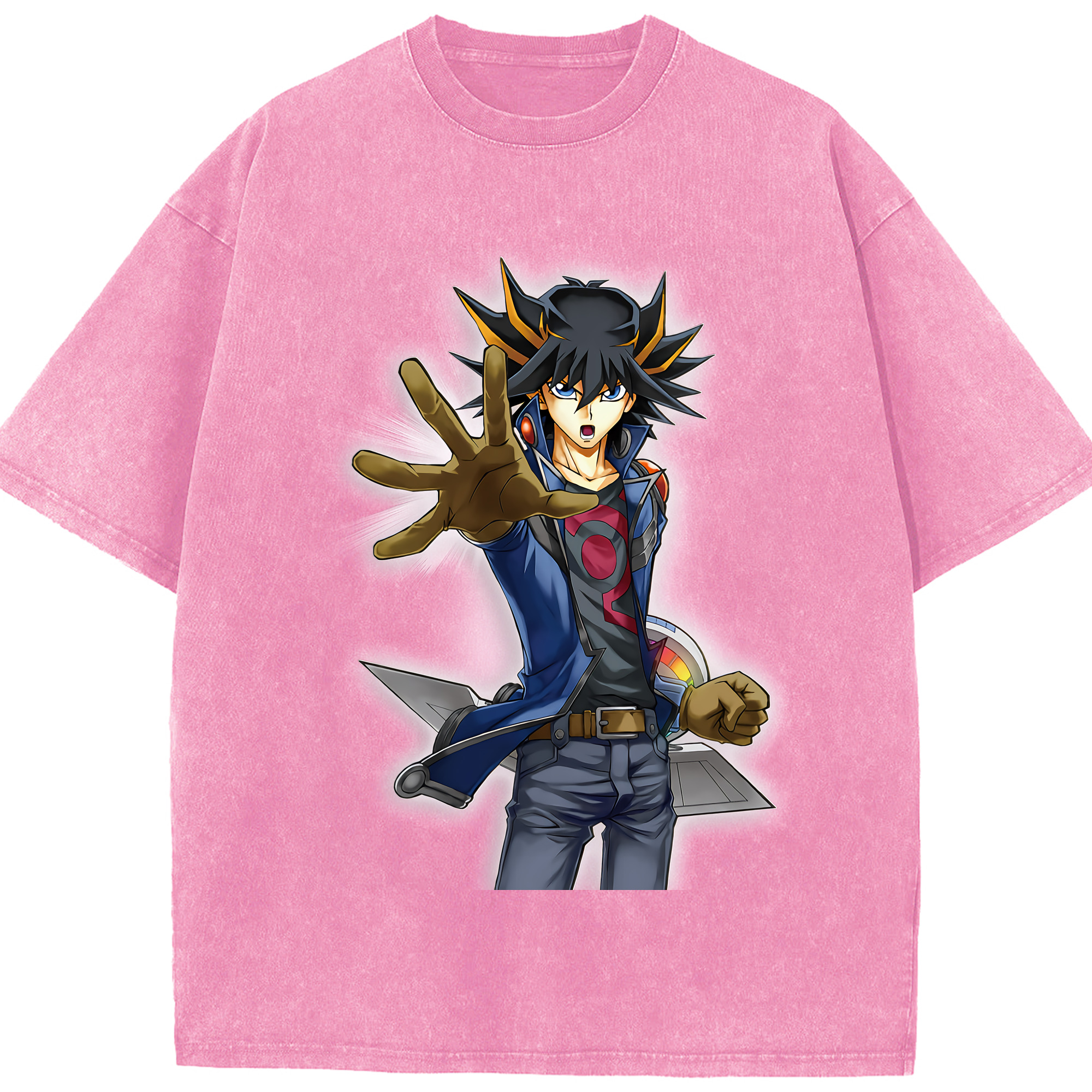 （画像用） 遊☆戯☆王 Yu-Gi-Oh! 綿100% ヴィンテージ風 半袖Tシャツ（フロントプリント）
